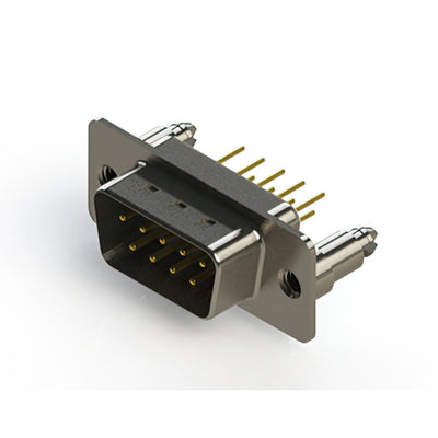 627-M09-320-WT5 by EDAC Inc. - 627M SERIES VERTICAL D-SUB PLUG