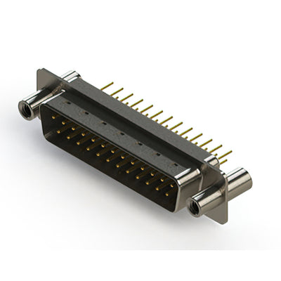 627-M25-220-WN4 by EDAC Inc. - 627M SERIES VERTICAL D-SUB PLUG