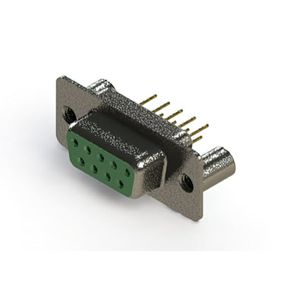 628-M09-221-GN3 by EDAC Inc. - 628M SERIES VERTICAL D-SUB RECEP