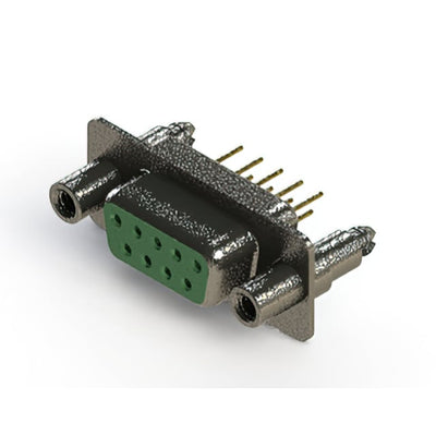 628-M09-221-GT6 by EDAC Inc. - 628M SERIES VERTICAL D-SUB RECEP