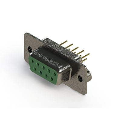 628-M09-321-GN2 by EDAC Inc. - 628M SERIES VERTICAL D-SUB RECEP