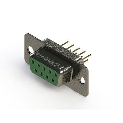 628-M09-621-GN1 by EDAC Inc. - 628M SERIES VERTICAL D-SUB RECEP