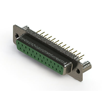 628-M25-321-GT3 by EDAC Inc. - 628M SERIES VERTICAL D-SUB RECEP