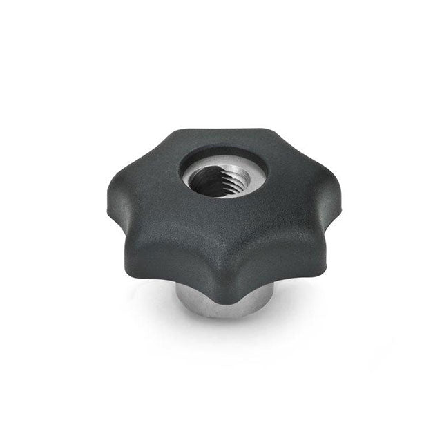 6336.3-63-M12-NI by J.W. Winco - STAR KNOB, QUICK RELEASE