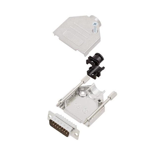 6355-0002-02 by Encitech Connectors AB - D-SUB BACKSHELL, FULL METAL, 180