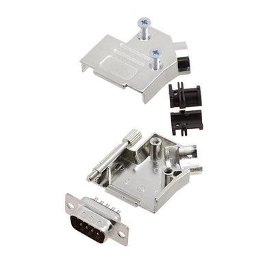 6355-0003-01 by Encitech Connectors AB - D-SUB BACKSHELL, FULL METAL, 45