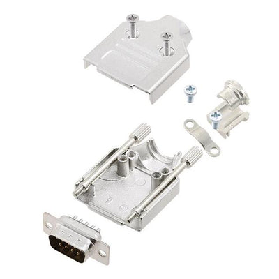 6355-0005-01 by Encitech Connectors AB - D-SUB BACKSHELL, FULL METAL, 180