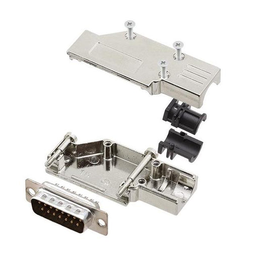6355-0065-02 by Encitech Connectors AB - D-SUB BACKSHELL, FULL METAL, 90