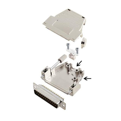 6355-0084-03 by Encitech Connectors AB - D-SUB BACKSHELL, SHIELDED, TOP A