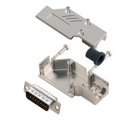 6355-0099-02 by Encitech Connectors AB - D-SUB BACKSHELL, FULL METAL, 90