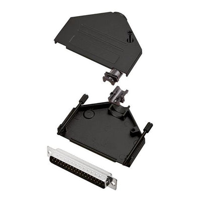 6355-0101-04 by Encitech Connectors AB - D-SUB BACKSHELL, FULL METAL, 180