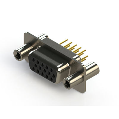 638-M15-230-BN4 by EDAC Inc. - 638M SERIES VERTICAL D-SUB RECEP