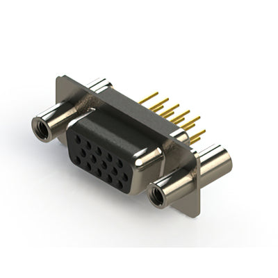 638-M15-330-BN4 by EDAC Inc. - 638M SERIES VERTICAL D-SUB RECEP