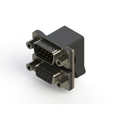 663-009-664-003 by EDAC Inc. - 663 SERIES RIGHT ANGLE DUAL D-SU