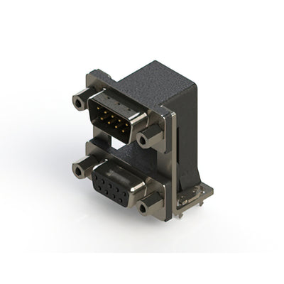 663-009-664-039 by EDAC Inc. - 663 SERIES RIGHT ANGLE DUAL D-SU