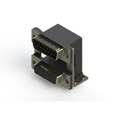 663-015-264-05A by EDAC Inc. - CONNECTOR D-SUB PLUG/RCPT 15P R/A SLD