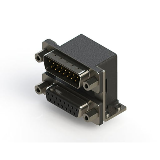 663-015-364-056 by EDAC Inc. - 663 SERIES RIGHT ANGLE DUAL D-SU