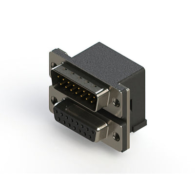 663-015-664-001 by EDAC Inc. - CONNECTOR D-SUB PLUG/RCPT 15P R/A SLD