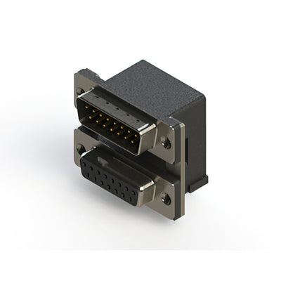 663-015-664-005 by EDAC Inc. - 663 SERIES RIGHT ANGLE DUAL D-SU