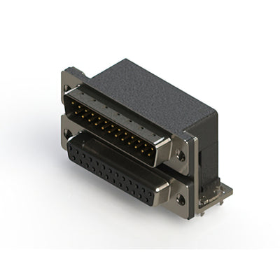 663-025-664-031 by EDAC Inc. - CONNECTOR D-SUB PLUG/RCPT 25P R/A SLD