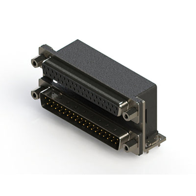 664-037-664-036 by EDAC Inc. - 664 SERIES RIGHT ANGLE DUAL D-SU