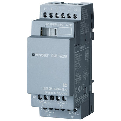 6ED10551MB000BA2 by Siemens - I/O MOD 4 DIGITAL 4 RELAY 12-24V