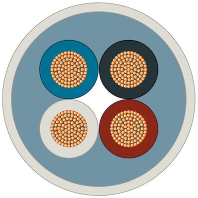 6XV18012A by Siemens - CABLE 4COND GRAY