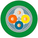 6XV18402AT10 by Siemens - CABLE 4CON 22AWG GREEN SHLD 100M