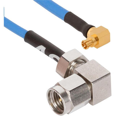 7015-0999 by Amphenol SV Microwave - CABLE ASSY 2.92MM M R/A TO SMPM F