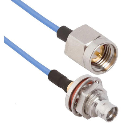7032-9469 by Amphenol SV Microwave - SMPM MALE QB BULKHEAD TO SMA MAL