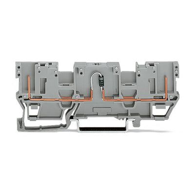 769-208/281-410 by WAGO Corporation - 2-PIN COMPONENT CARRIER BLOCK; W