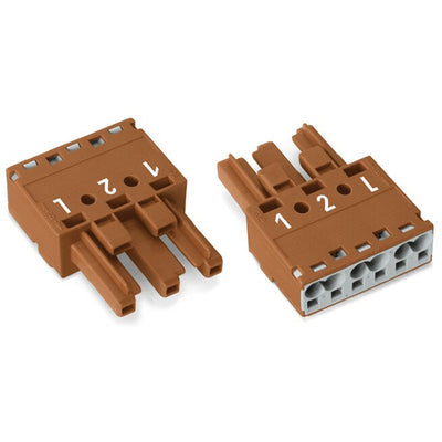 770-1363 by WAGO Corporation - SOCKET 3-POLE, BROWN