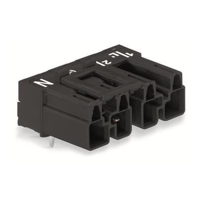 770-814/011-000 by WAGO Corporation - PLUG FOR PCBS ANGLED 4-POLE, BLA