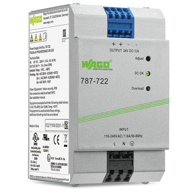 787-722 by WAGO Corporation - AC/DC DIN RAIL SUPPLY 24V 120W