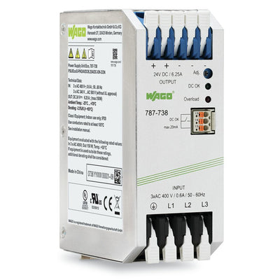 787-738 by WAGO Corporation - AC/DC DIN RAIL SUPPLY 24V 150W