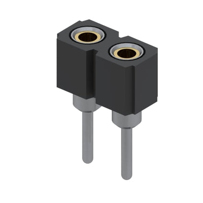 801-43-002-10-002000 by Mill-Max Manufacturing Corp. - CONNECTOR RECPT 2POS 0.1 GOLD PCB