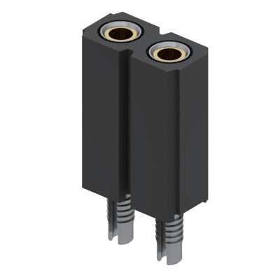 801-43-002-61-001000 by Mill-Max Manufacturing Corp. - CONNECTOR RECPT 2POS 0.1 GOLD PCB
