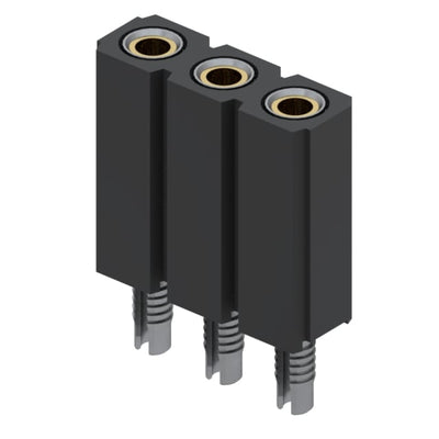 801-43-003-61-001000 by Mill-Max Manufacturing Corp. - CONNECTOR RECPT 3POS 0.1 GOLD PCB