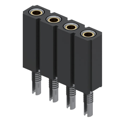 801-43-004-62-001000 by Mill-Max Manufacturing Corp. - CONNECTOR RECPT 4POS 0.1 GOLD PCB