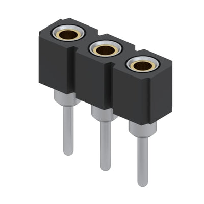801-93-003-10-002000 by Mill-Max Manufacturing Corp. - CONNECTOR RECPT 3POS 0.1 GOLD PCB