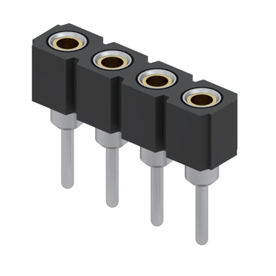 801-93-004-10-002000 by Mill-Max Manufacturing Corp. - CONNECTOR RECPT 4POS 0.1 GOLD PCB