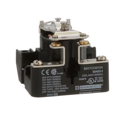 8501CO6V24 by Schneider Electric - POWER RELAY, TYPE C, 2.0 HP, 30A