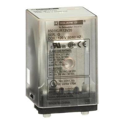 8501KUR13V20 by Schneider Electric - PLUG IN RELAY, TYPE KU, BLADE, 0