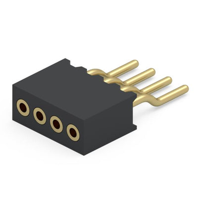851-13-004-40-001000 by Mill-Max Manufacturing Corp. - CONNECTOR RECPT 4POS 0.05 GOLD SMD R/A