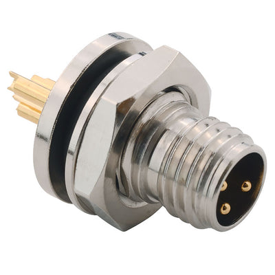 855-003-103R004 by NorComp Inc. - CONNECTOR RECPT MALE 3P GOLD SLDR CUP