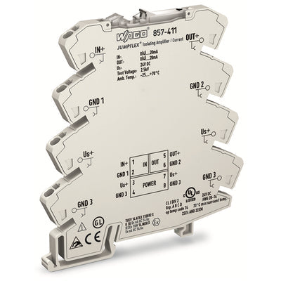 857-411 by WAGO Corporation - ISOLATION AMPLIFIER; CURRENT INP