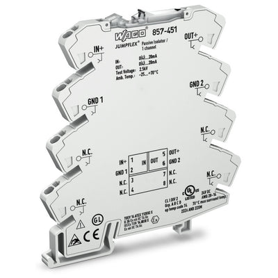 857-451 by WAGO Corporation - PASSIVE ISOLATOR, 1-CHANNEL; CUR
