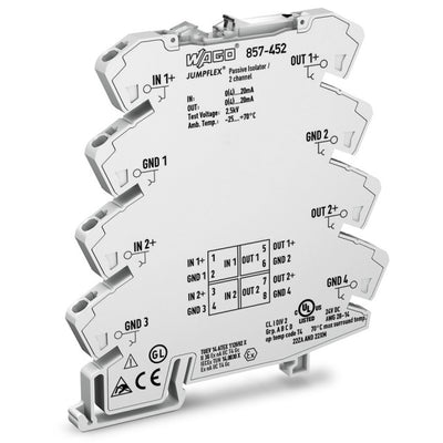 857-452 by WAGO Corporation - PASSIVE ISOLATOR, 2-CHANNEL; CUR