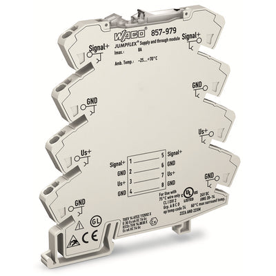 857-979 by WAGO Corporation - SUPPLY AND THROUGH MODULE; 2,50