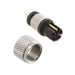 858-LP5-20TRLS4 by NorComp Inc. - M12 5P L-CODE FEMALE BRASS/TIN S